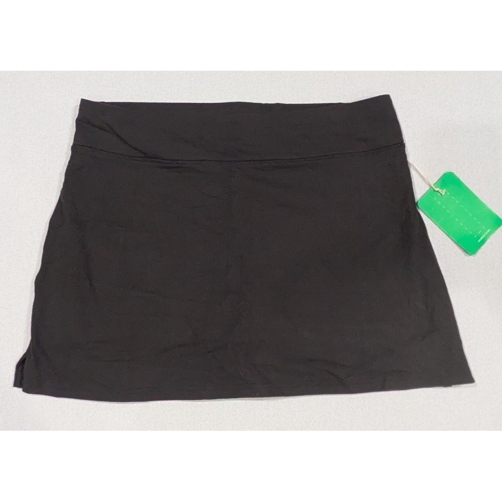 Pact Skort Women XL Black New Organic Cotton Stretch Active Casual Skirt